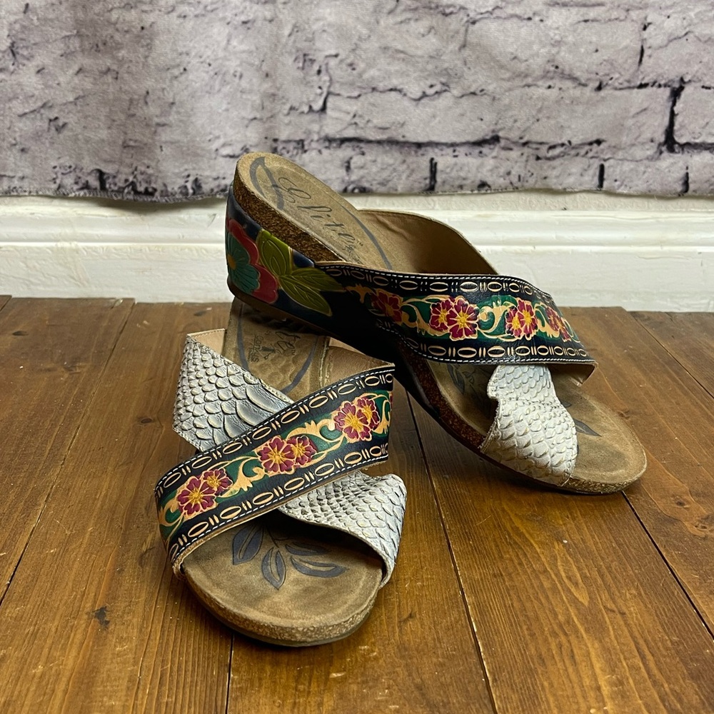 Elite by Corkys cula slip on wedge sandals size 7